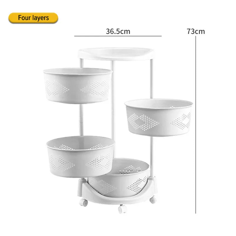 Kitchen Storage Organizer Kitchen Accessories Kitchen Shelf Basket Trolley Cart Vegetable Fruit Rack Organization Holders