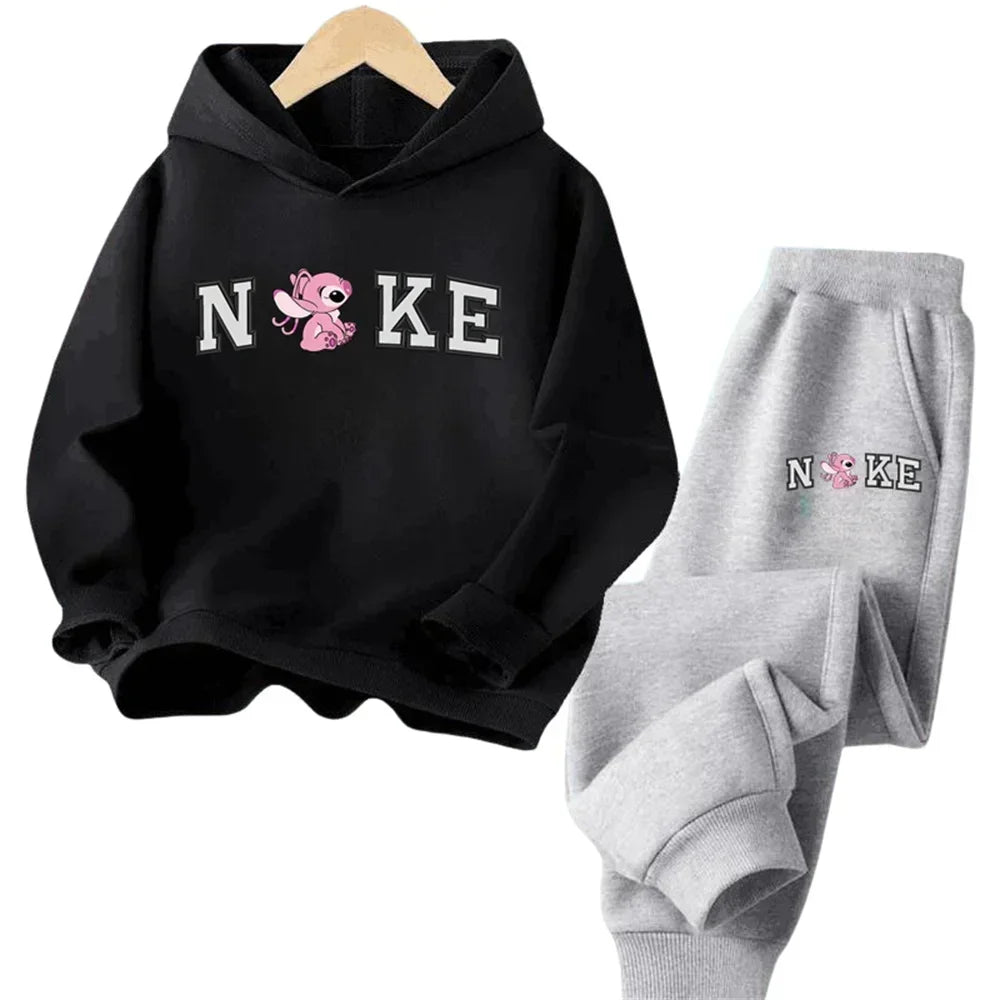 Disney Children's HoodedSweatshirt Set for Boys and Girls, Fashionable, Comfortable,Soft, Warm,Outdoor Travel, Autumn and Winter