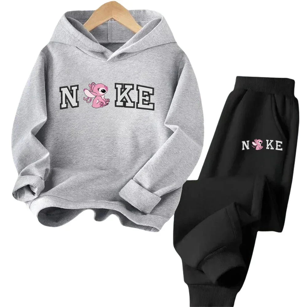 Disney Children's HoodedSweatshirt Set for Boys and Girls, Fashionable, Comfortable,Soft, Warm,Outdoor Travel, Autumn and Winter