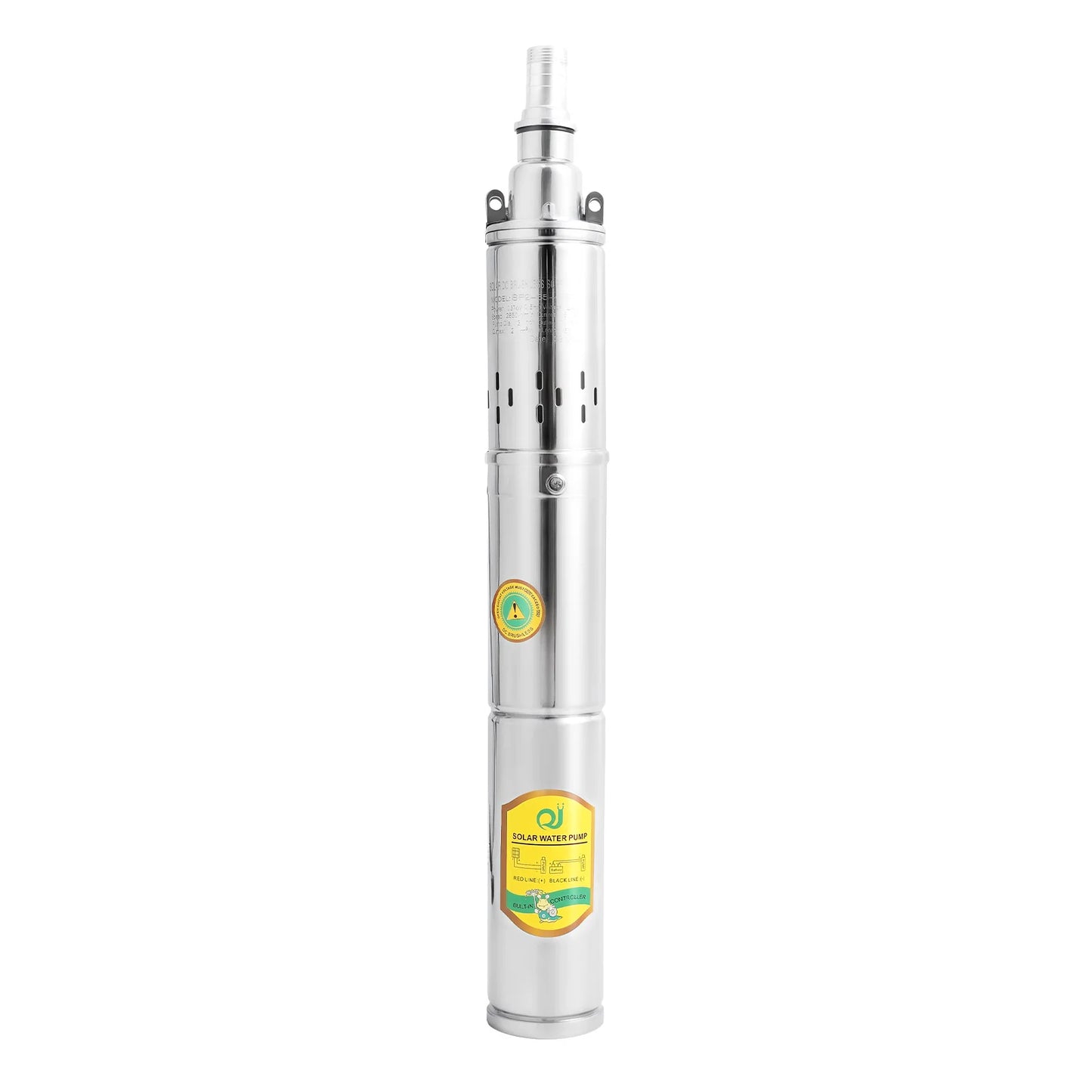 24V DC Submersible Well Pump for Solar System Stainless Steel 65m Deep Water Pump Pure Copper Motor 370W 2m³/h Flow for Farm