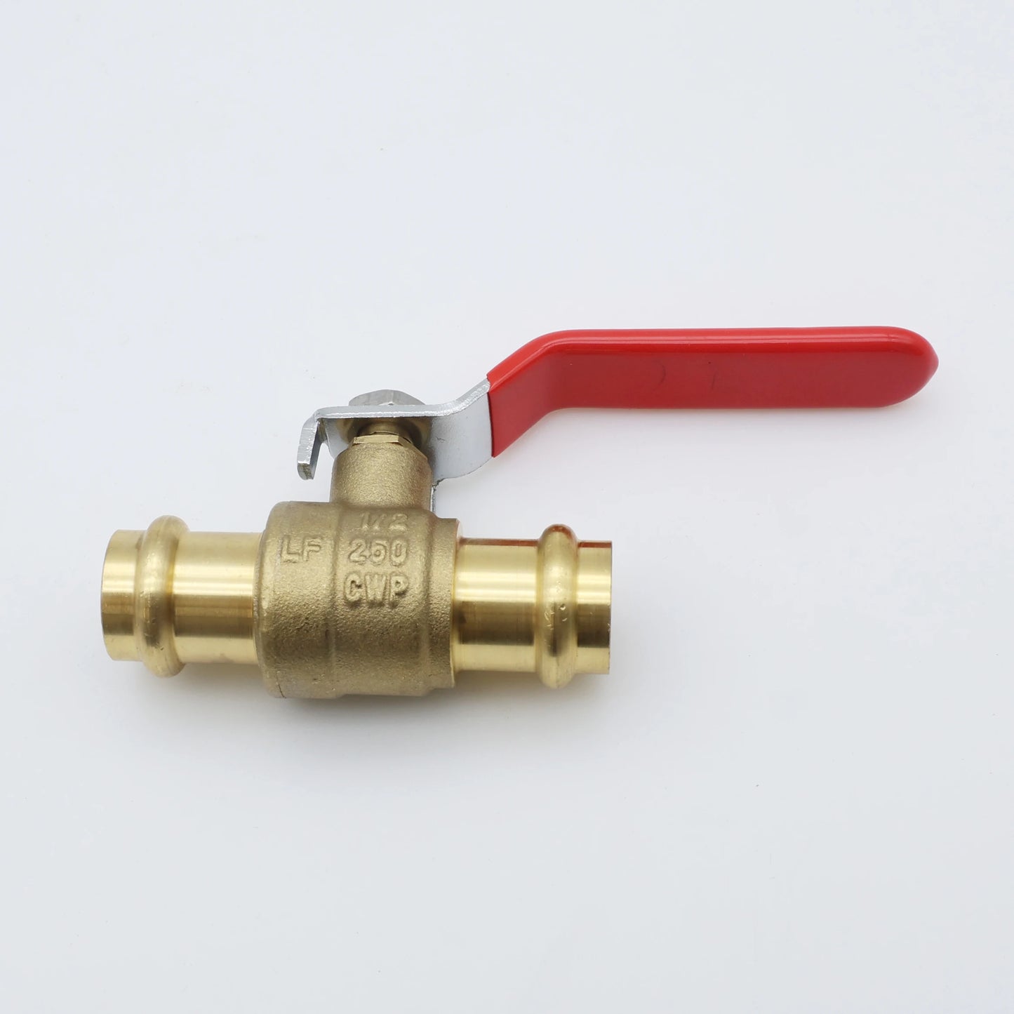 KING SMART 1/2" Press Full Port 1/4 Turn Press Ball Valve; for Hot and Cold Water System; 1 Pcs/Case; Lead Free Brass; 80241
