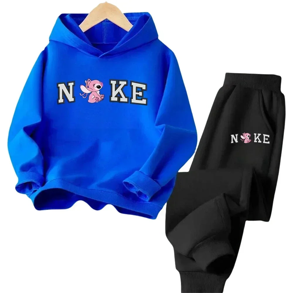 Disney Children's HoodedSweatshirt Set for Boys and Girls, Fashionable, Comfortable,Soft, Warm,Outdoor Travel, Autumn and Winter