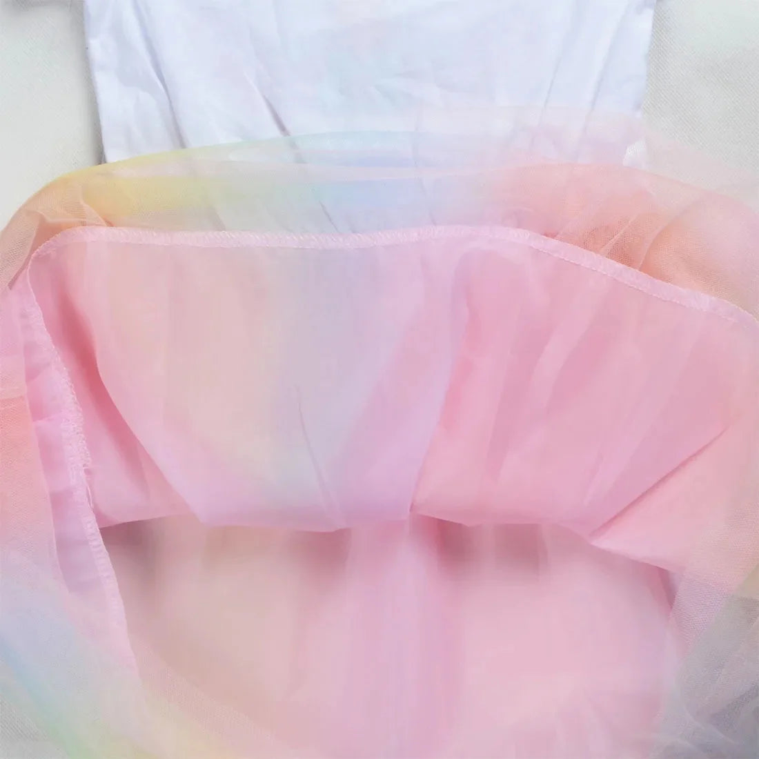 Baby Girls Dress Children Cartoon Mesh Star Sequins Princess Dress Kids Flying Sleeve Skirt For Daily Halloween Birthday Gift