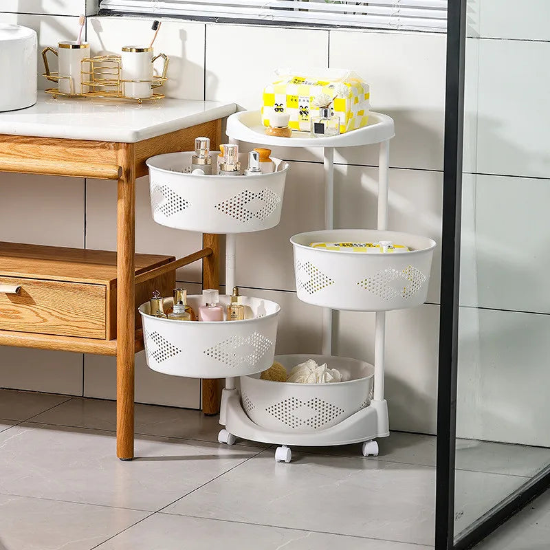 Kitchen Storage Organizer Kitchen Accessories Kitchen Shelf Basket Trolley Cart Vegetable Fruit Rack Organization Holders