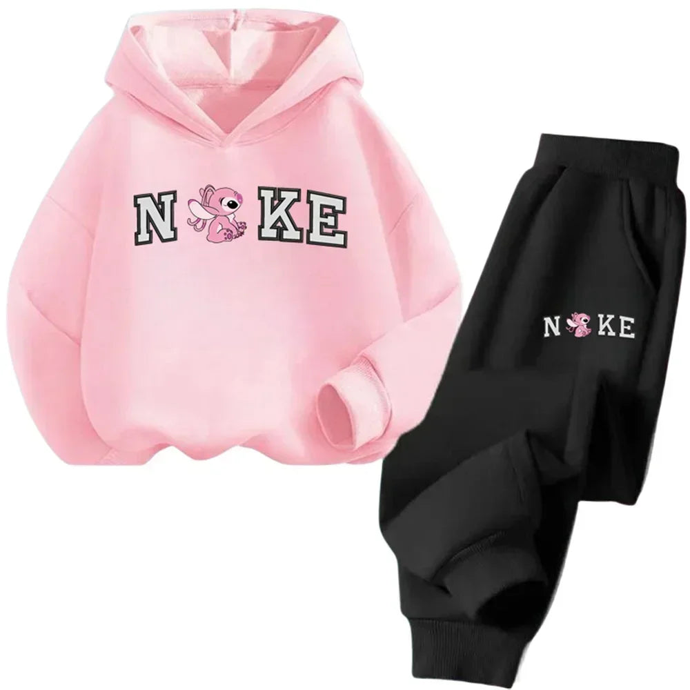 Disney Children's HoodedSweatshirt Set for Boys and Girls, Fashionable, Comfortable,Soft, Warm,Outdoor Travel, Autumn and Winter