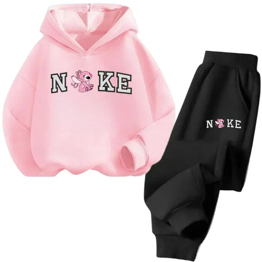 Disney Children's HoodedSweatshirt Set for Boys and Girls, Fashionable, Comfortable,Soft, Warm,Outdoor Travel, Autumn and Winter