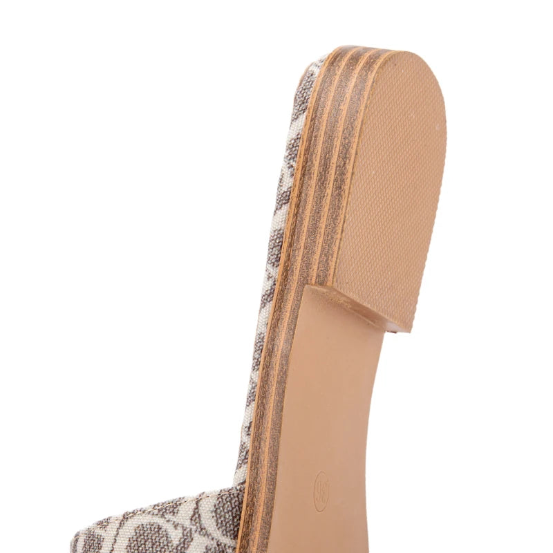 Classic Simple Design Wearable Comfortable Anti-slip Sole Letter Printed Slippers Seasonal New Summer Fashion Women's Sandals