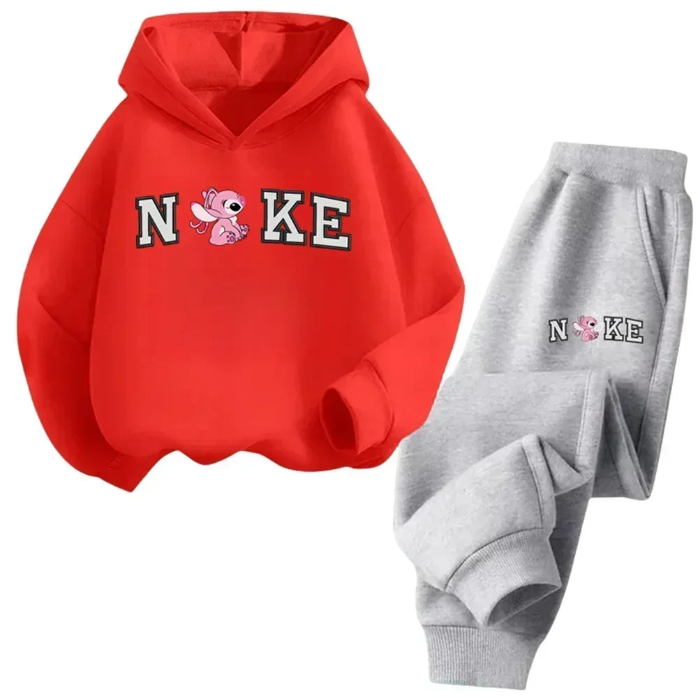 Disney Children's HoodedSweatshirt Set for Boys and Girls, Fashionable, Comfortable,Soft, Warm,Outdoor Travel, Autumn and Winter