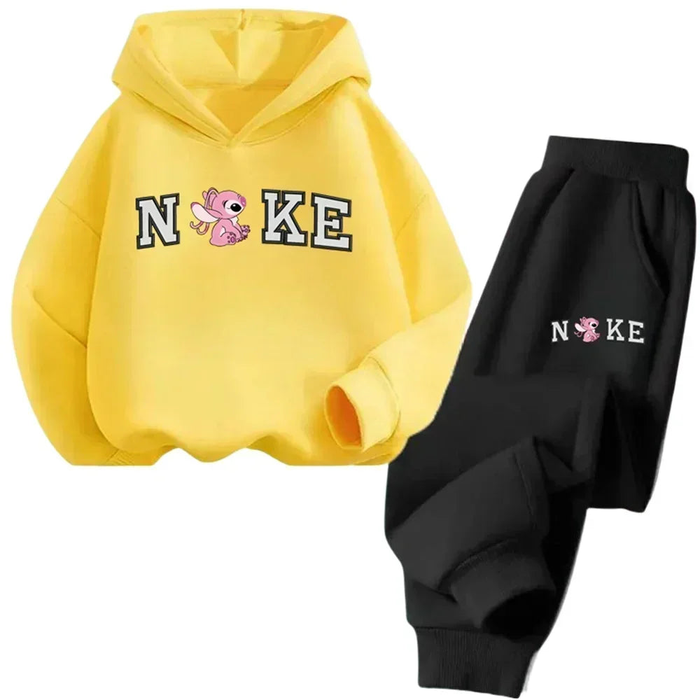 Disney Children's HoodedSweatshirt Set for Boys and Girls, Fashionable, Comfortable,Soft, Warm,Outdoor Travel, Autumn and Winter