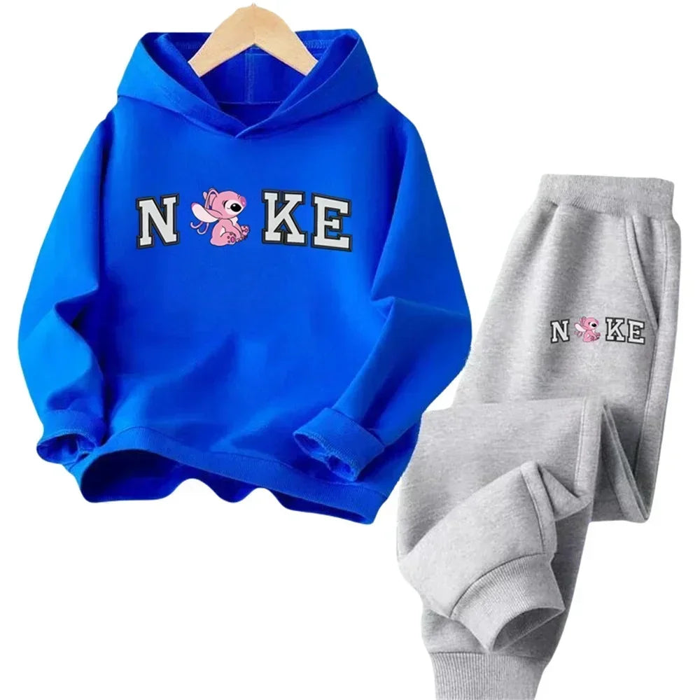 Disney Children's HoodedSweatshirt Set for Boys and Girls, Fashionable, Comfortable,Soft, Warm,Outdoor Travel, Autumn and Winter