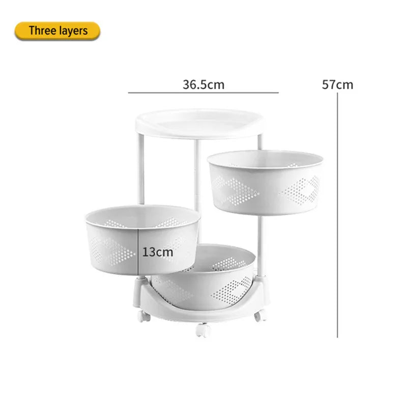 Kitchen Storage Organizer Kitchen Accessories Kitchen Shelf Basket Trolley Cart Vegetable Fruit Rack Organization Holders