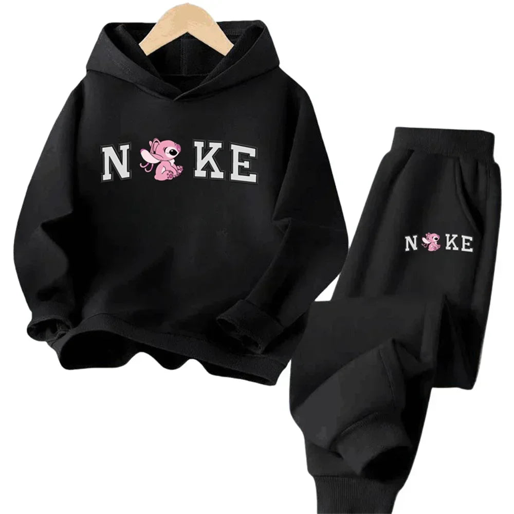 Disney Children's HoodedSweatshirt Set for Boys and Girls, Fashionable, Comfortable,Soft, Warm,Outdoor Travel, Autumn and Winter