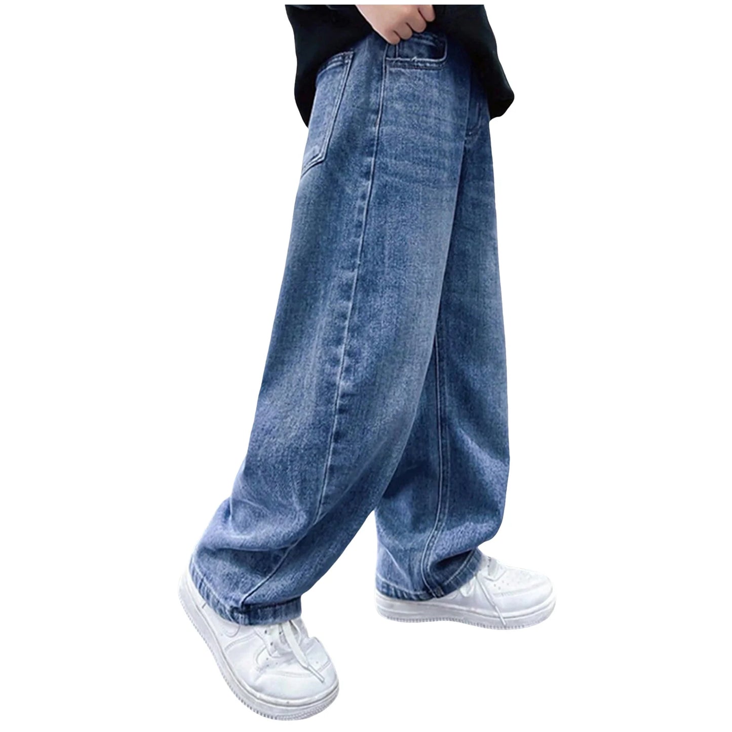 Boys Jeans Wide Leg Children's Boy Children's Clothing Big Children Handsome Sports Athletic Pants for Boys