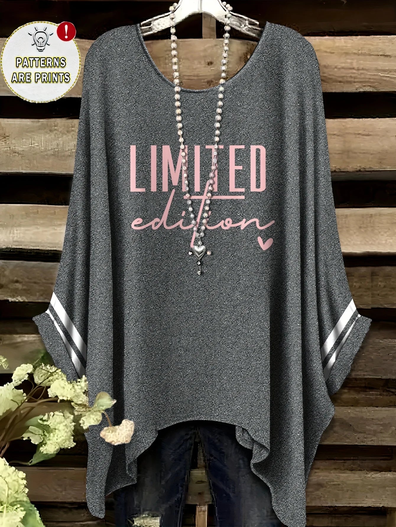 Top with a Rainbow Striped Pattern Tunic T shirt Women T-Shirt Versatile Casual Loose-Fitting Bohemian Clothing Woman Top