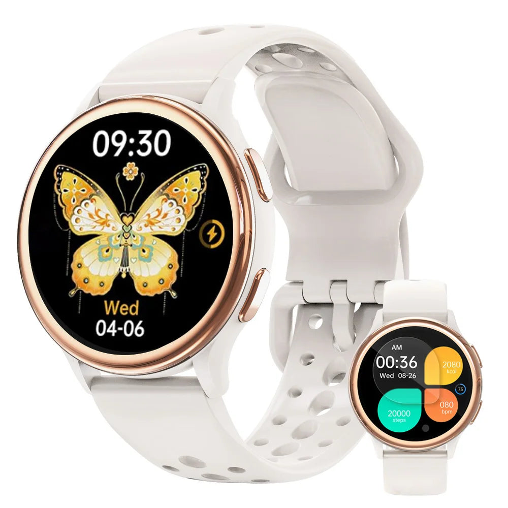 Smart Watches for Women [400+Watch Faces/Calls/Female Health], 1.27" Fitness Tracker Smartwatch for iPhone ＆ Android, Activity T